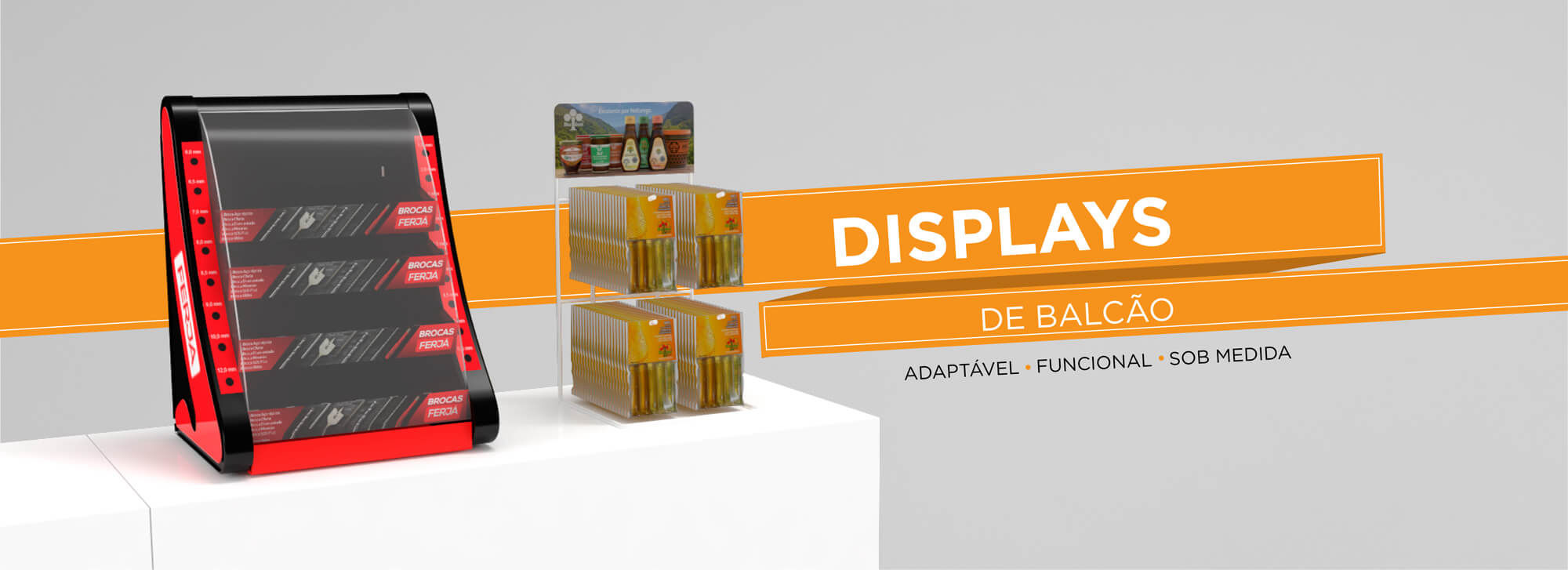 DISPLAYS DE BACÃO GRUPO HSD