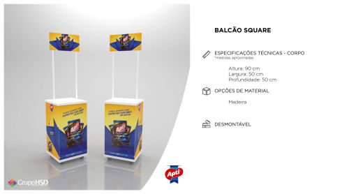 BALCÃO SQUARE - GRUPO HSD