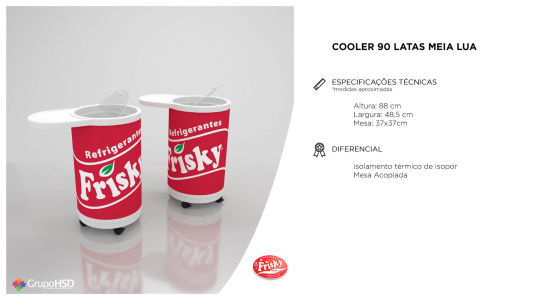 COOLER 90 LATAS MEIA LUA GRUPO HSD